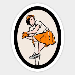 Baseball girl Sticker